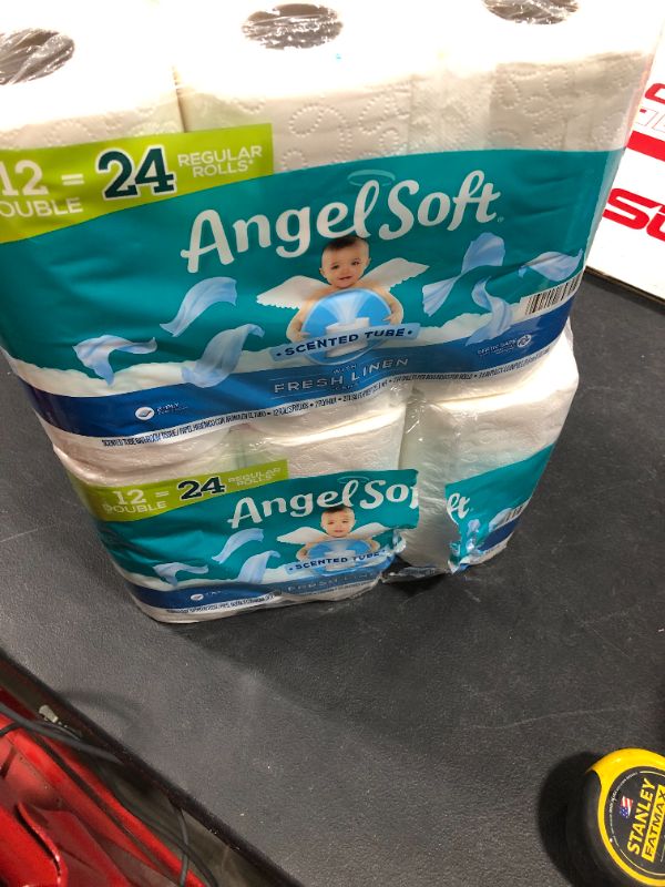 Photo 3 of Angel Soft Toilet Paper with Fresh Linen Scent, 48 Double Rolls= 96 Regular Rolls, 200+ 2-Ply Sheets Per Roll