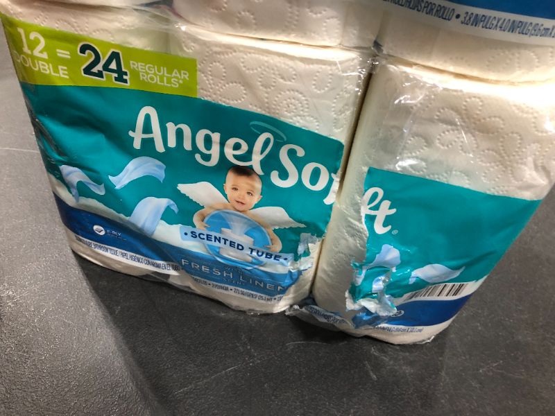 Photo 5 of Angel Soft Toilet Paper with Fresh Linen Scent, 48 Double Rolls= 96 Regular Rolls, 200+ 2-Ply Sheets Per Roll