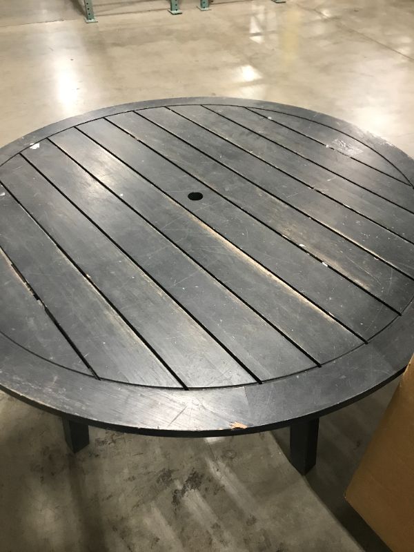 Photo 1 of BLACK ROUND PICNIC TABLE 32H*54W 