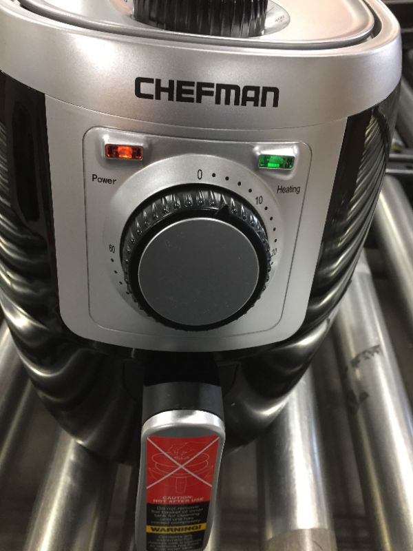 Photo 3 of Chefman TurboFry 2 Liter Air Personal Compact Healthy Fryer w/Adjustable Temperature Control, 30 Minute Timer and Dishwasher Safe Basket Black