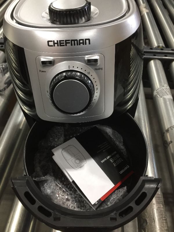 Photo 4 of Chefman TurboFry 2 Liter Air Personal Compact Healthy Fryer w/Adjustable Temperature Control, 30 Minute Timer and Dishwasher Safe Basket Black