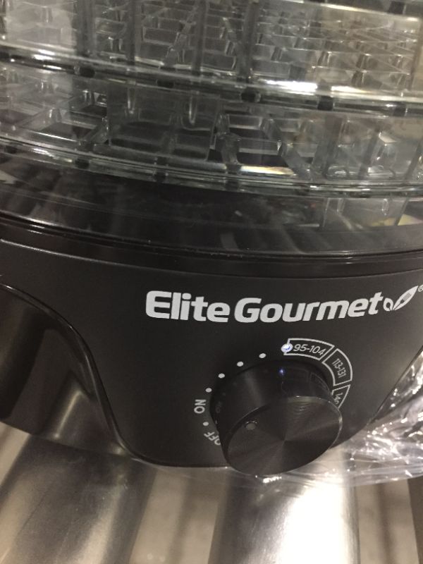 Photo 2 of Elite Gourmet Food Dehydrator, Adjustable Temperature Controls, Jerky Herbs Fruit Veggies Snacks, BPA-Free, Black 5 Trays