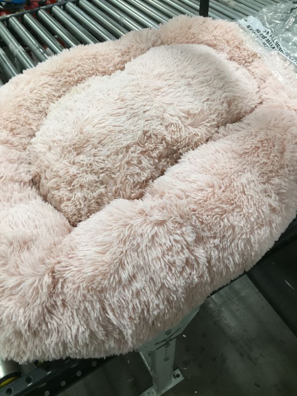 Photo 2 of Best Friends by Sheri The Original Calming Donut Cat and Dog Bed in Shag or Lux Fur, Machine Washable, High Bolster, lARGE 36" X 36"