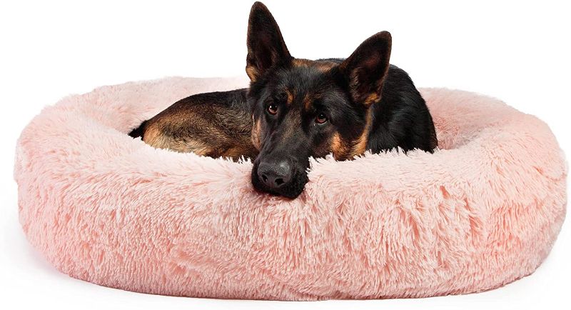 Photo 1 of Best Friends by Sheri The Original Calming Donut Cat and Dog Bed in Shag or Lux Fur, Machine Washable, High Bolster, lARGE 36" X 36"