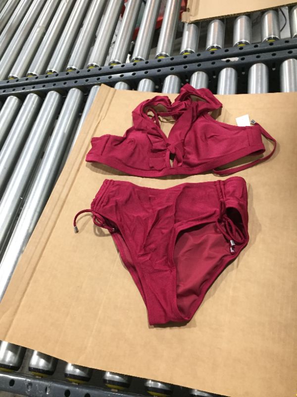 Photo 1 of Women's Red Two Piece Red Bikini, Small