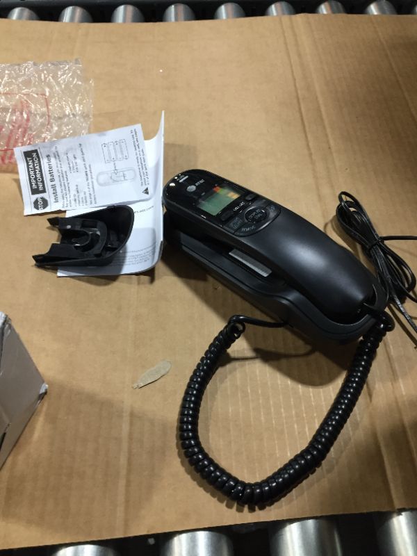 Photo 2 of AT&T TR1909B Trimline Corded Phone with Caller ID, Black
