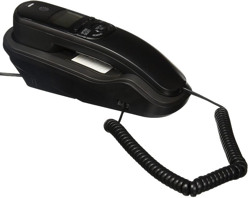 Photo 1 of AT&T TR1909B Trimline Corded Phone with Caller ID, Black
