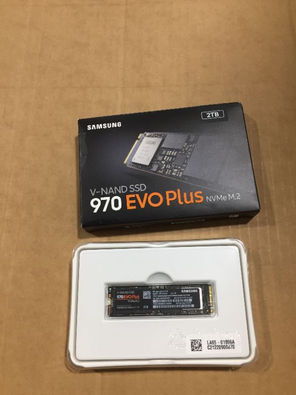 Photo 2 of SAMSUNG 970 EVO Plus SSD 2TB - M.2 NVMe Interface Internal Solid State Drive with V-NAND Technology (MZ-V7S2T0B/AM)
