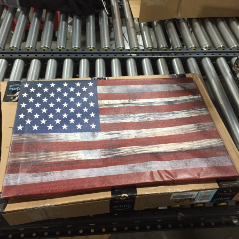 Photo 2 of american flag canvas 28x16