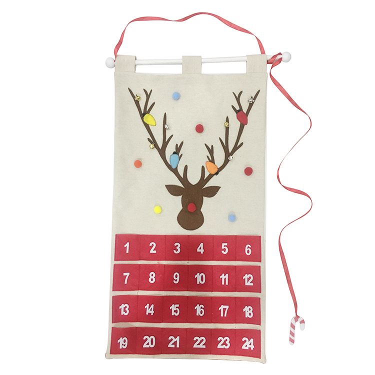 Photo 1 of  Countdown calendar Christmas reindeer handmade Felt Advent Calendar--- 5 PACK
