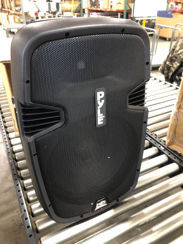 Photo 1 of Pyle PPHP1599WU - Portable Hi-Power PA Loudspeaker - Active Powered Speaker System with Built-in , Includes (2) UHF Micros, FM Radio (15'' -inch Subwoofer, 1600 Watt)

