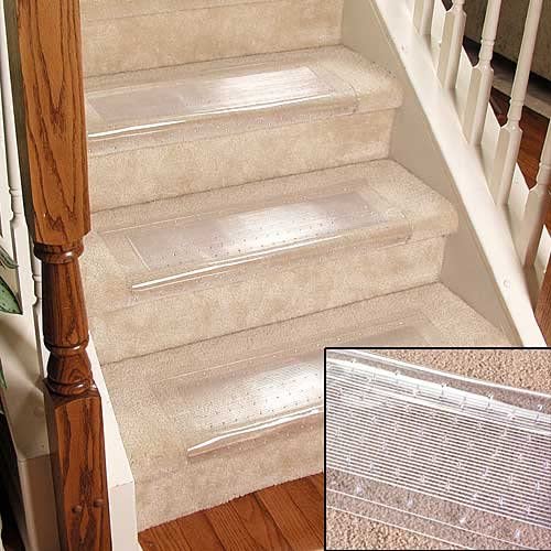 Photo 1 of Clear Stair Treads Carpet Protectors Set of 2
