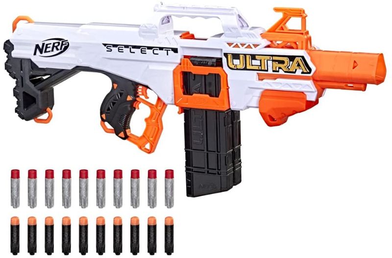 Photo 1 of Nerf Ultra Select Fully Motorized Blaster, Fire 2 Ways, Includes Clips and Darts, Compatible Only with Nerf Ultra Darts, F0958U50
