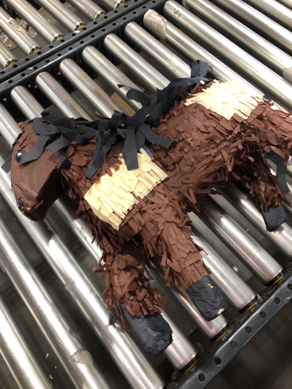 Photo 2 of 3D Horse Pinata Party Game, Decoration and Photo Prop - Brown/Tan