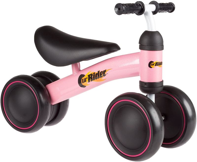Photo 1 of Ride On Mini Trike with Easy Grip Handles, Enclosed Wheels and No Pedals for Learning to Walk for Baby, Toddlers, Boys and Girls by Lil’ Rider (Pink)