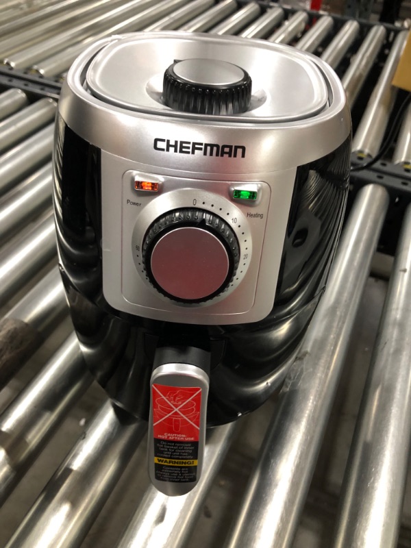 Photo 2 of Chefman TurboFry 2 Liter Air Personal Compact Healthy Fryer w/Adjustable Temperature Control, 30 Minute Timer and Dishwasher Safe Basket Black