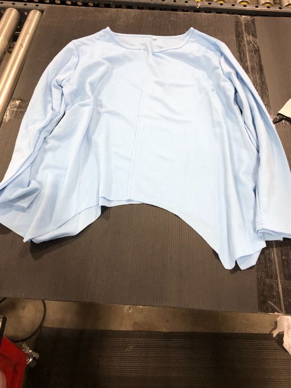 Photo 1 of women blue long sleeve shirt blouse size 2XL
