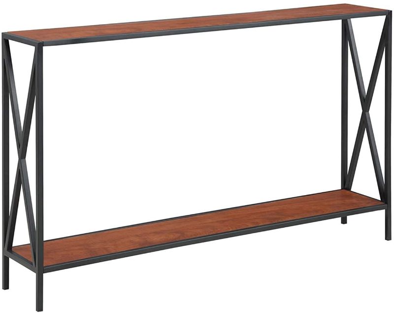 Photo 1 of Convenience Concepts Tucson Console Table, Black / Cherry
