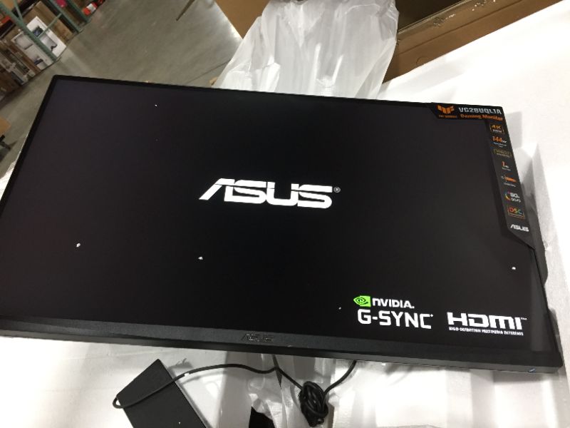 Photo 2 of ASUS TUF Gaming 28” 4K 144HZ DSC HDMI 2.1 Gaming Monitor (VG28UQL1A) - UHD (3840 x 2160), Fast IPS, 1ms, Extreme Low Motion Blur Sync, G-SYNC Compatible, FreeSync Premium, Eye Care, DCI-P3 90%
