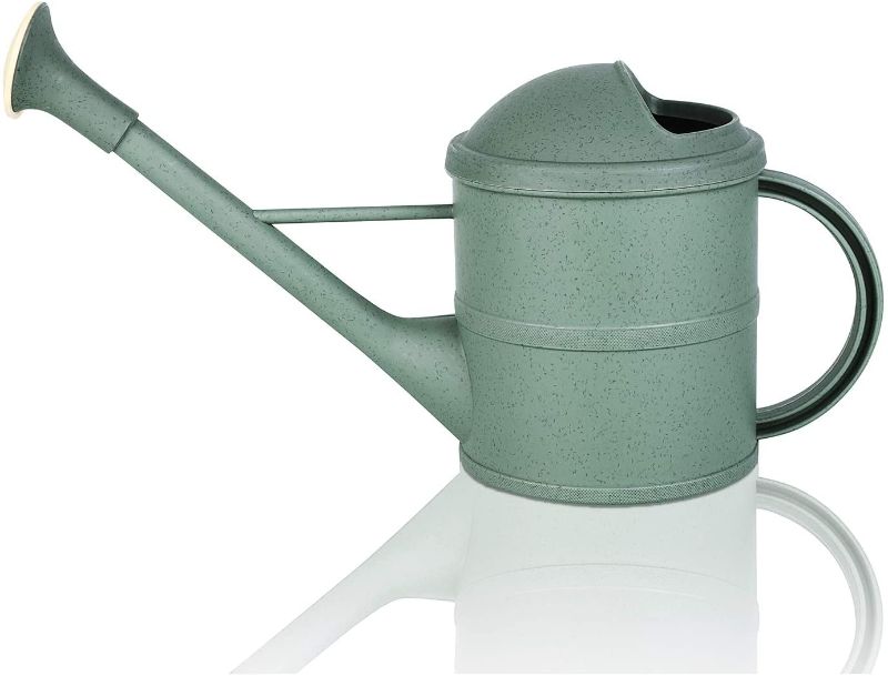 Photo 1 of Fusolo Outdoor Watering cans for Garden Plants 1.6L with Long Spout Removable Shower Head Small Watering Pot (1.6 L, Green Gray)
