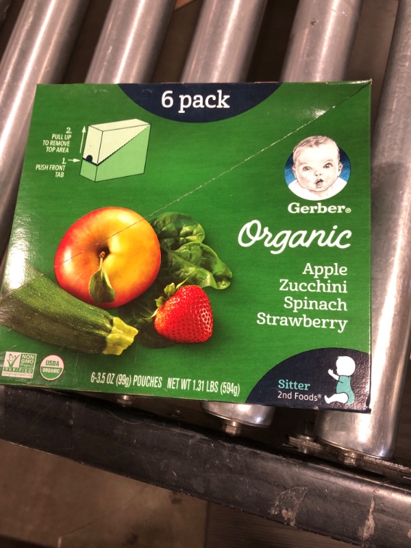 Photo 2 of EXP 05/2022 Gerber 2nd Foods - Organic Purees Fruit & Veggies