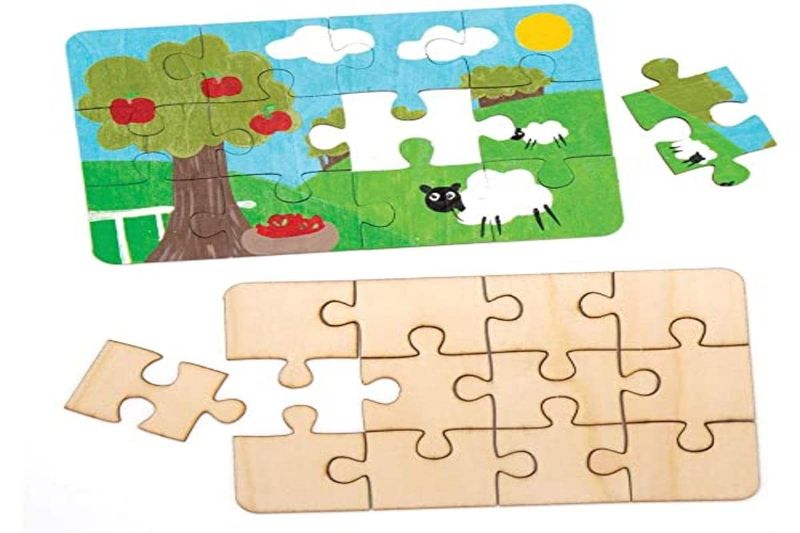Photo 1 of Baker Ross AW602 Wooden Jigsaw Puzzles (Pack of 8)
