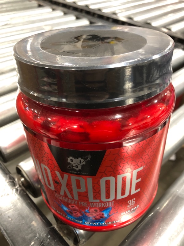 Photo 2 of BSN N.O.-XPLODE Pre-Workout Igniter with Caffeine, Nitric Oxide &, Blue Raz - 20 More Free, Packaging May Vary EXP 01/2022
