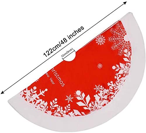 Photo 1 of AMRIU 48 Inch Christmas Tree Skirt Decoration for Merry Christmas Party Faux Fur Christmas Tree Skirt Decorations
