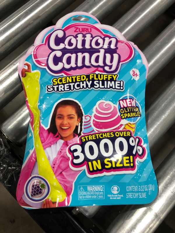 Photo 2 of Oosh Slime Scented Fluffy, Soft and Stretchy Slime, Non-Stick Cotton Candy Slime for Kids - Purple Grape
