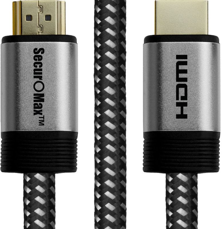 Photo 1 of SecurOMax HDMI Cable (4K 60Hz, HDCP 2.2, HDR, 18Gbps) with Braided Cord, 6 Feet
