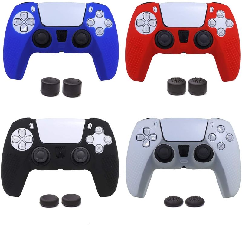 Photo 1 of YTWQ 4 Pack Silicone Cover Skin Case for PS5 Controller Sony Playstation 5 DualSense Controller
