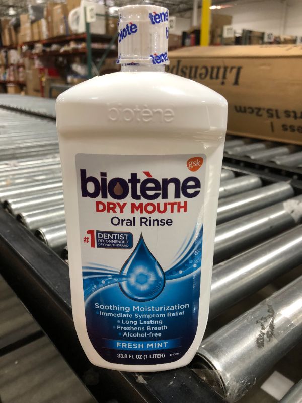 Photo 2 of Biotene Oral Rinse Mouthwash for Dry Mouth, Breath Freshener and Dry Mouth Treatment, Fresh Mint - 33.8 fl oz
EXPIRES 01/2023