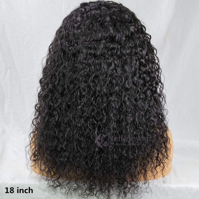 Photo 1 of Headband Wig Human Hair Water Wave Human Hair Wigs for Black Women Glueless None Lace Front Wigs 150% Density 22inch
