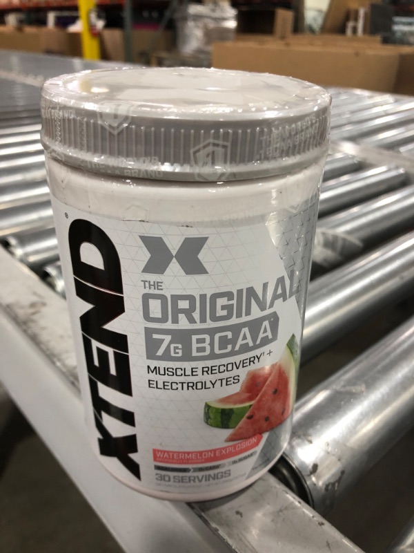 Photo 1 of XTEND Original BCAA Powder Watermelon Explosion - Sugar Free Post Workout Muscle Recovery Drink with Amino Acids - 7g BCAAs for Men & Women - 30 Servings EXP 03/2022