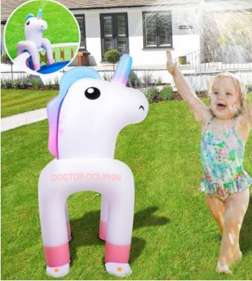 Photo 1 of Intera Unicorn Sprinkler for Kids, Unicorn Toys for Kids 3-5, Sprinkler Water Toys for Age 2-4, Super High Spray Function Outdoor Water Sprinkler for Pool & Lawn
