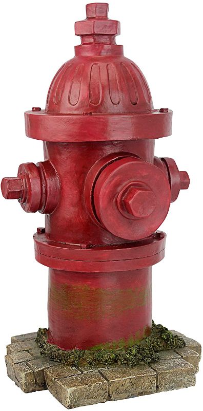 Photo 1 of Design Toscano QL5468 Puppy Pee Post-Dog's Second Best Friend Fire Hydrant Statue, 8" Wx7 Dx14 H, Single
