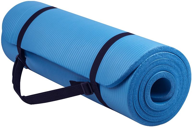 Photo 1 of BalanceFrom GoYoga All-Purpose 1/2-Inch Extra Thick High Density Anti-Tear Exercise Yoga Mat with Carrying Strap
