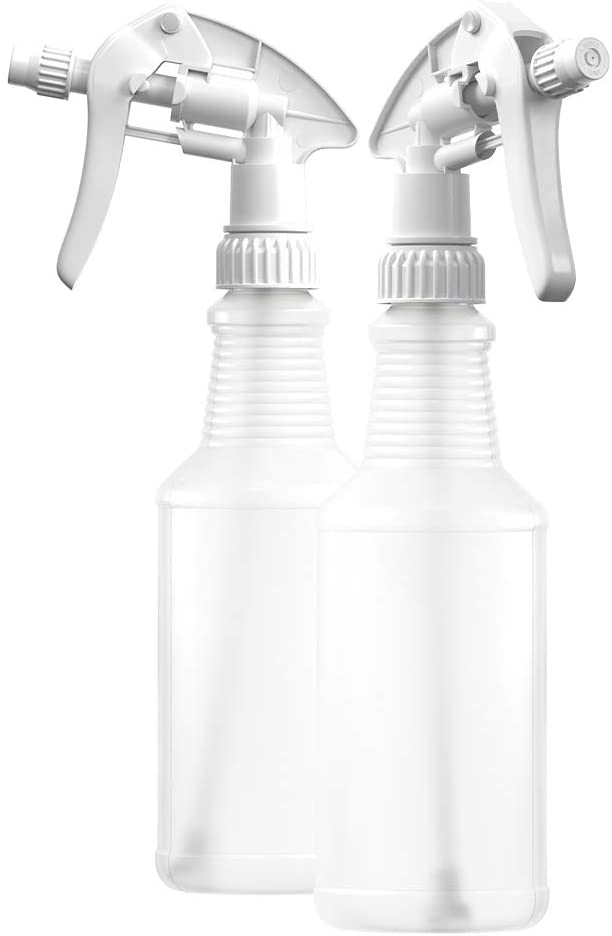 Photo 1 of Bar5F Plastic Spray Bottles | 16 oz | Commercial and Household Trigger Sprayer | White M-Series Fully Adjustable (Pack of 2)