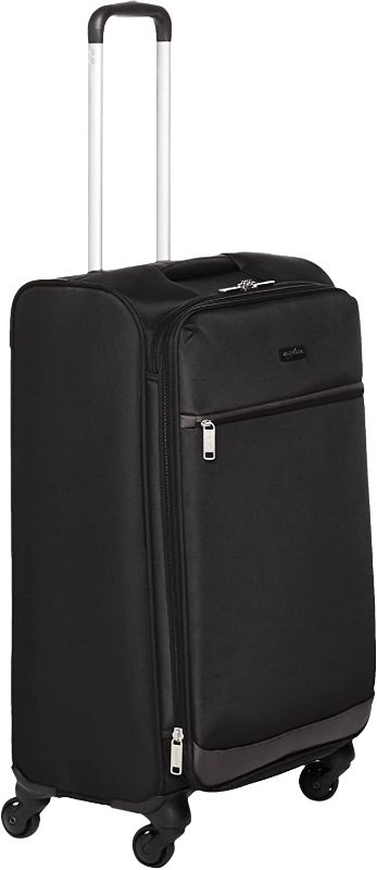 Photo 1 of Amazon Basics Softside Spinner Luggage Suitcase - 25.9 Inch, Black
