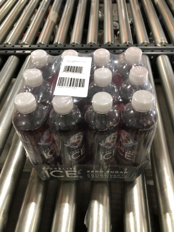 Photo 2 of  Sparkling Ice, Black Cherry Sparkling Water, Zero Sugar Flavored Water, with Vitamins and Antioxidants, Low Calorie Beverage, 17 fl oz Bottles (Pack of 12)
ack o
