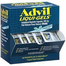 Photo 1 of Advil Liqui-Gels Pain Reliever/Fever Reducer Refill, 200mg Ibuprofen 50pk/2 caps--exp 04-2023
