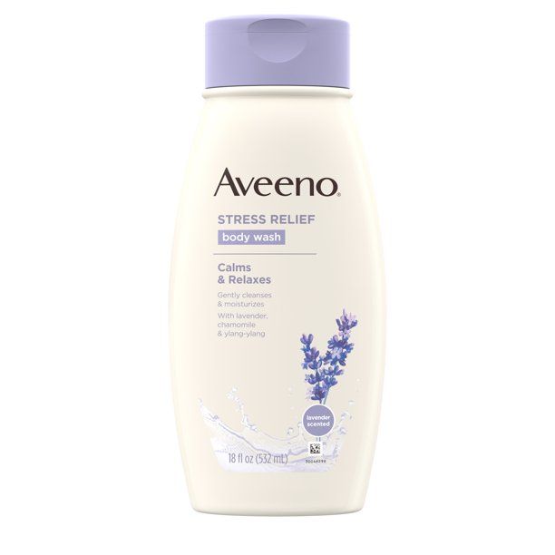 Photo 1 of Aveeno Stress Relief Body Wash with Lavender & Chamomile, 18 fl. oz
