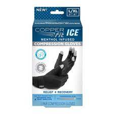 Photo 1 of Copper Fit Ice Gloves Infused with Cooling Action and Menthol--- l /xl

