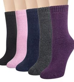 Photo 1 of Justay Winter Womens Wool Socks Vintage Warm Socks Thick Cozy Socks Knit Casual Crew Socks Gifts for Women
