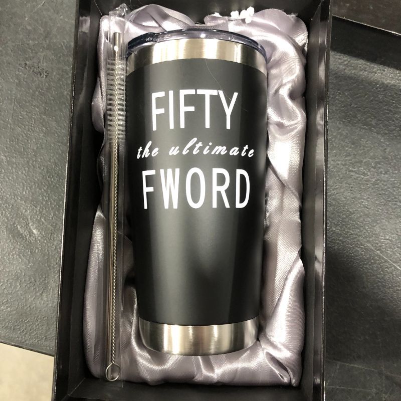 Photo 1 of 20oz Tumbler "Fifty The Ultimate F Word"--- 2 pack
