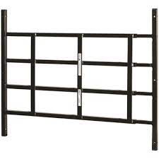 Photo 1 of Segal 21 in., Carbon Steel Black, Fixed 4-Bar Window Grill (Width Expandable)
