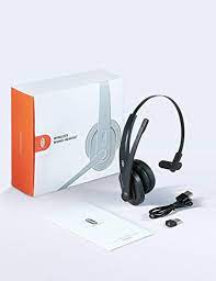 Photo 1 of TaoTronics Bluetooth Headset with Microphone, Wireless Headset with USB Adapter for PC, Noise Cancel Mic, On Ear Headphone Bluetooth 5.0 34H for Trucker Home Office Online Class Call Center Skype Zoom
