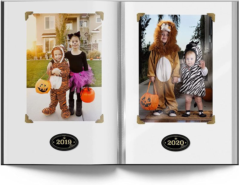 Photo 2 of Cece's Capsules Halloween Scrapbook Photo Album, 4x6 40 Pages DIY All-In-One, Leather Cover, For Halloween, Holiday & Family Memories
