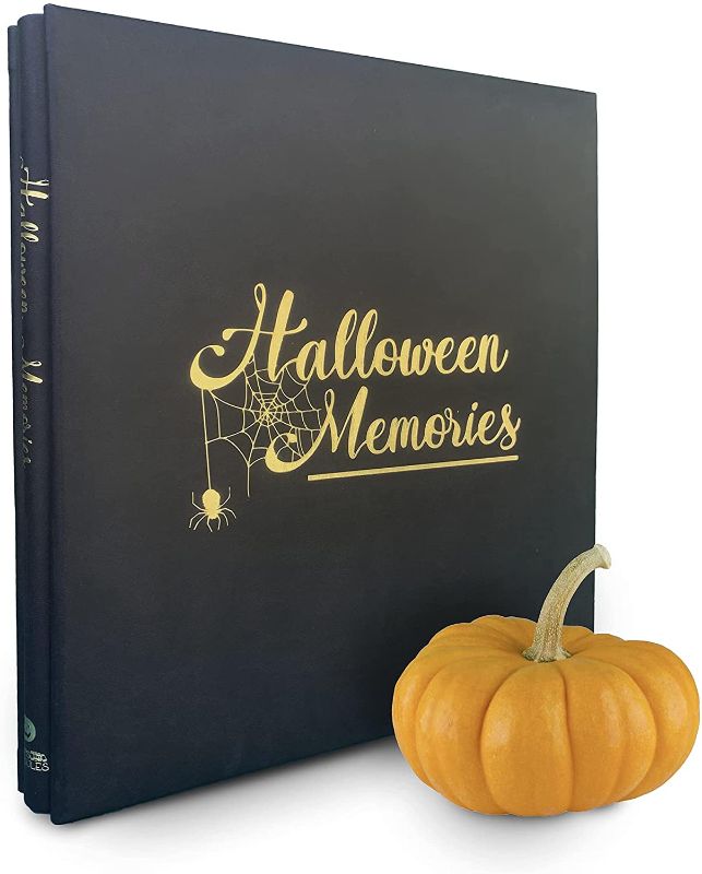 Photo 1 of Cece's Capsules Halloween Scrapbook Photo Album, 4x6 40 Pages DIY All-In-One, Leather Cover, For Halloween, Holiday & Family Memories
