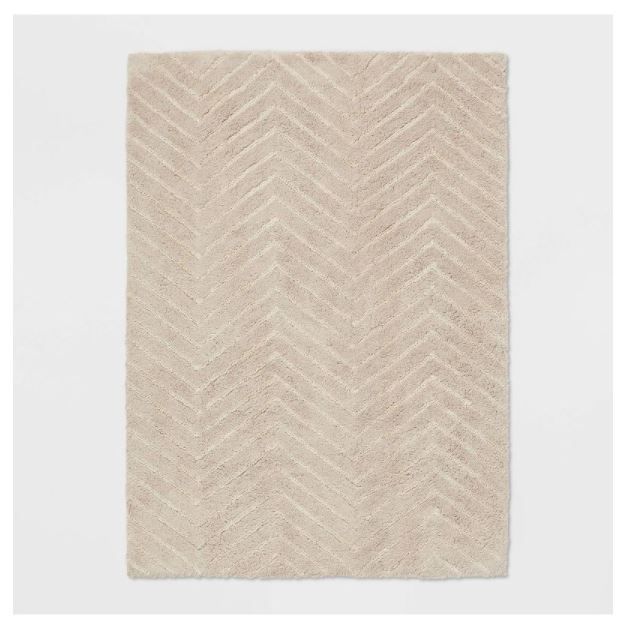 Photo 1 of 4'x6' Tufted Cotton Chevron Rug - Pillowfort™